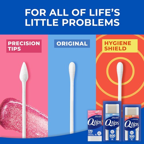Q-Tips Cotton Swabs - Original Hygiene Shield & Precision Tips | 1440 Count Variety Pack for Home & Beauty Care