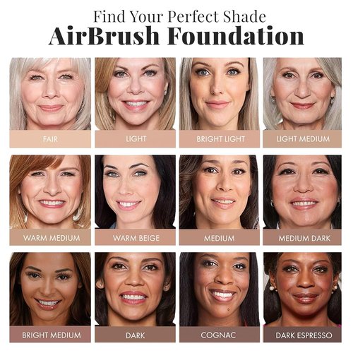 Jerome Alexander MagicMinerals AirBrush Foundation - 2-Piece Set with Kabuki Brush for Smooth, Radiant Skin - Fair Shade