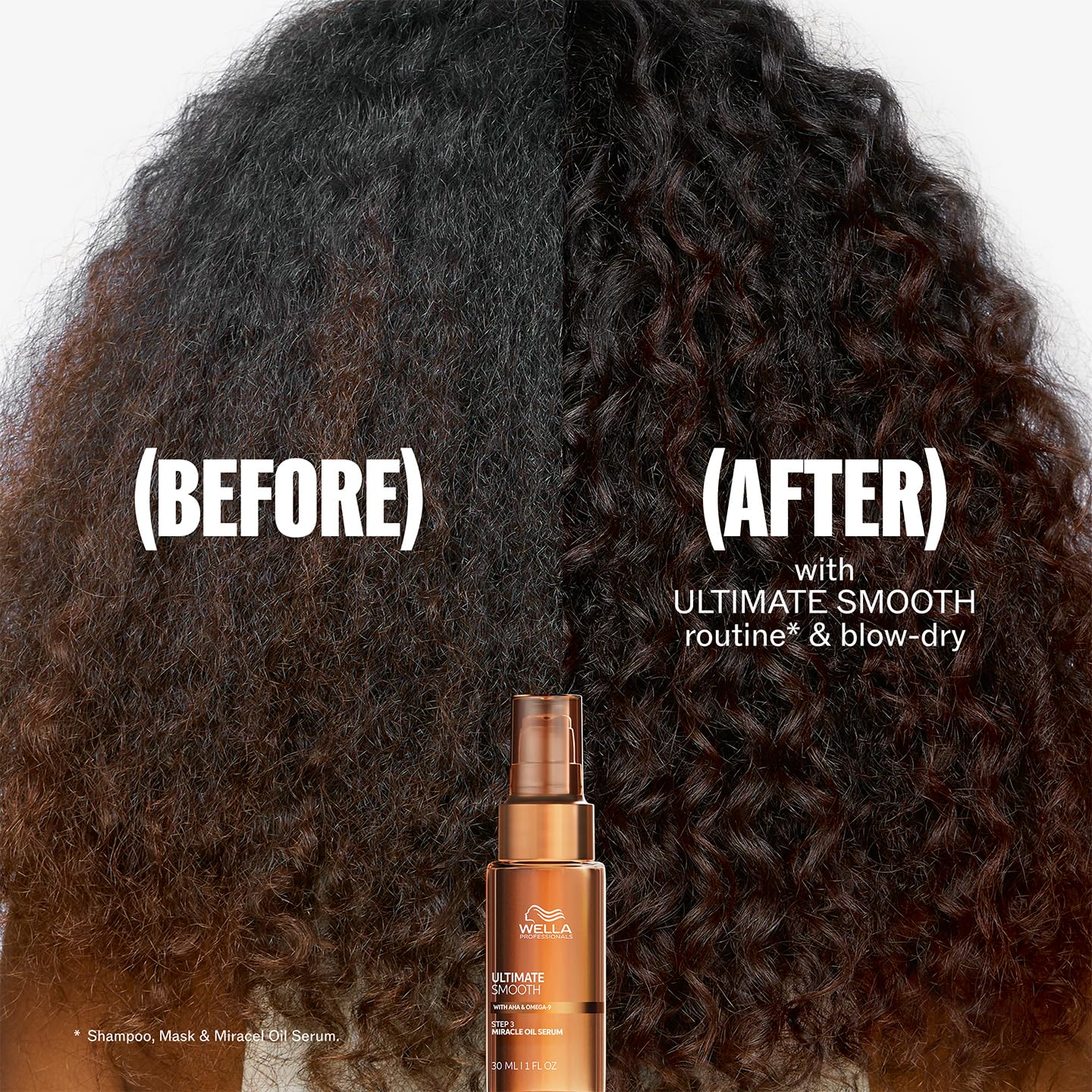 Wella Professionals ULTIMATE SMOOTH Intense Mask - Deep Nourishment Treatment for Dry, Frizzy Hair | Color Safe, Silky Shine with Squalane & Omega 9