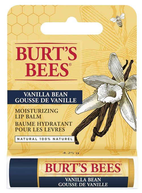 Burt's Bees Vanilla Bean Lip Balm - Nourishing Hydration in 4.25g Tube