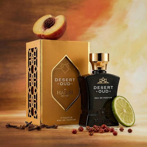 H HABIBI Desert Oud Perfume for Men - 2.5 oz Long-Lasting Arabian Cologne | Bold Floral Woody Luxury Fragrance