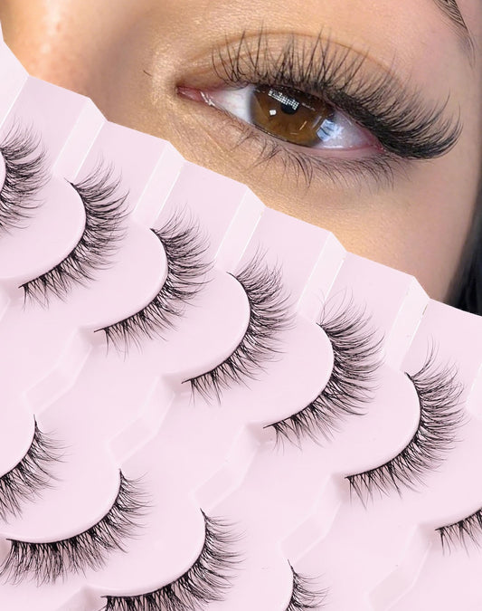 Easeful Natural Wispy Lashes False Eyelashes Strip Lashes Nature02