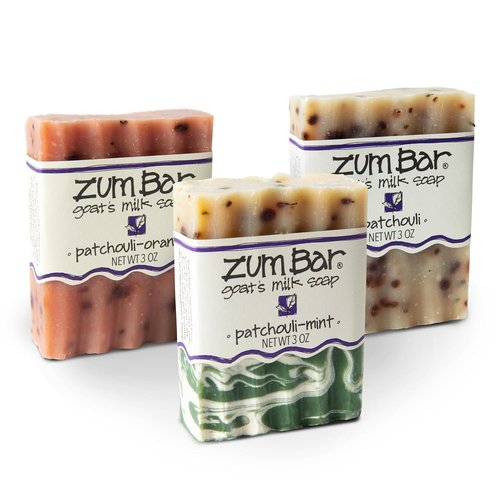 Indigo Wild Goat's Milk Soap Bar - Nourishing Essential Oil Soap for Hands & Body - 3 oz - Patchouli (3 Pack)