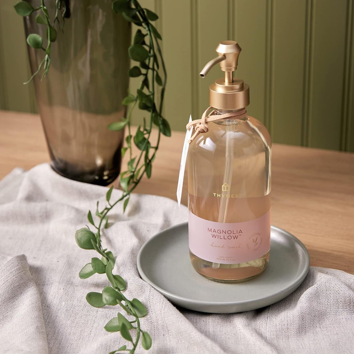 Thymes Hand Wash - Magnolia Willow Scent - 15 Fl Oz | Luxurious Moisturizing Formula