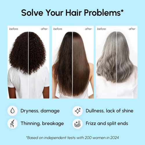 **MAREE Hair Serum - Frizz Control Styling Capsules with Keratin & Argan Oil - UV & Heat Protectant for Women**