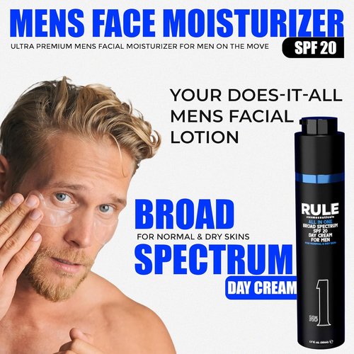Regine Switzerland Day Cream for Men - 10-in-1 Anti-Aging Moisturizer with SPF 20, Collagen & Vitamins - 50 mL