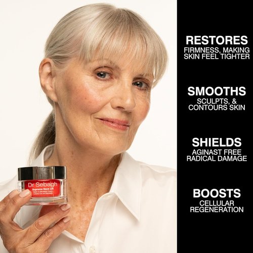 Dr Sebagh Supreme Neck Lift - Firming & Rejuvenating Neck Cream for Wrinkles | 1.7 fl oz - Smooth & Tighten Décolletage