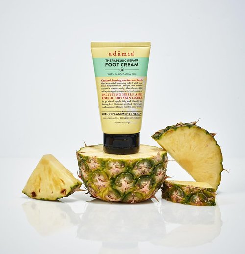 Adamia Therapeutic Foot Cream - Pure Macadamia Oil, Fragrance-Free & Paraben-Free, 4 Oz Tube