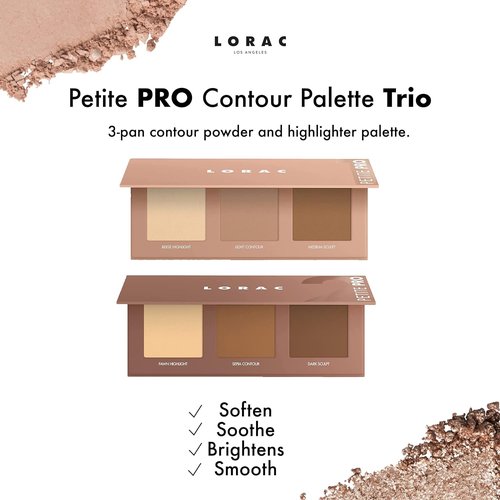 LORAC Petite PRO Contour Powder Palette - Versatile Highlighter for Flawless Makeup Looks