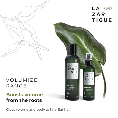 Lazartigue Volumize Hairspray - Strengthening Hair Spray for Fine & Thin Hair | Vegan & Sulfate-Free, 3.4 Fl. Oz.
