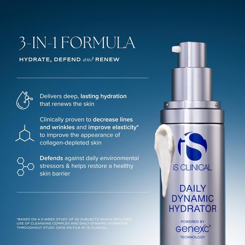 iS CLINICAL Daily Dynamic Hydrator - Hydrating Anti-Aging Face Moisturizer with Hyaluronic Acid | Repairs & Protects Skin