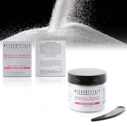 NeedCrystals Microdermabrasion Crystals - Natural Facial Scrub for Dull Skin | 4 oz Exfoliator for Scars & Wrinkles