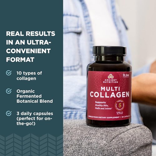 Ancient Nutrition Collagen Pills - Hydrolyzed Multi Collagen Supplement for Skin, Nails & Joints | 45 Count