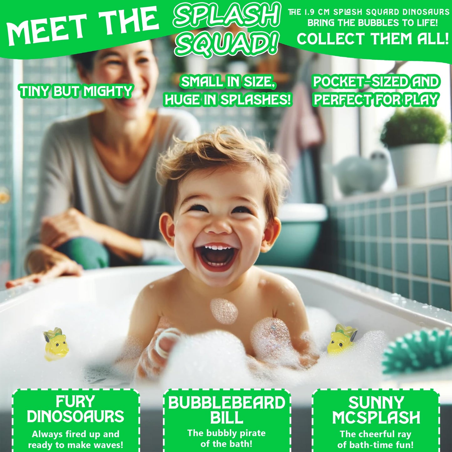 Zenseme Bath Bombs for Boys with Mini Toy Ducks Inside – Kids Bath Bombs Powder - Bubble Bath for Kids – Bathtime Experiment Kit Mix - Blast of Foam & Colour Surprise – Gift Set of 4