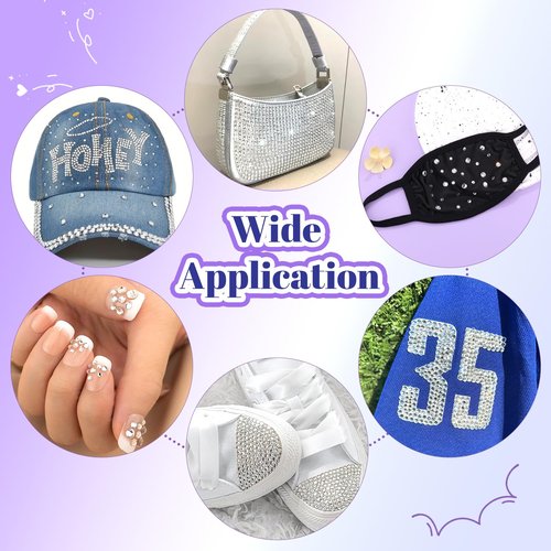 1500Pcs Hotfix Rhinestones for Clothing, Clear SS20 Iron On Flatback Glass Gems, Bedazzler Crystals Rhinestones for Crafting Clothes Hats Shoes Fabric Bedazzling Decor Nail Art