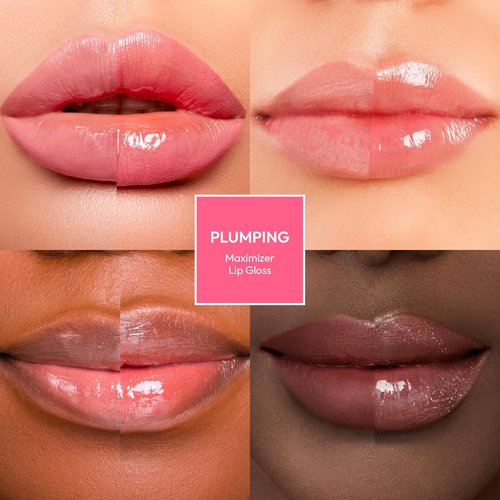 Ruby Kisses Plumping Lip Gloss - Hydrating & Voluminous High-Shine Lip Plumper | 4 Shades, 0.15 FL oz.