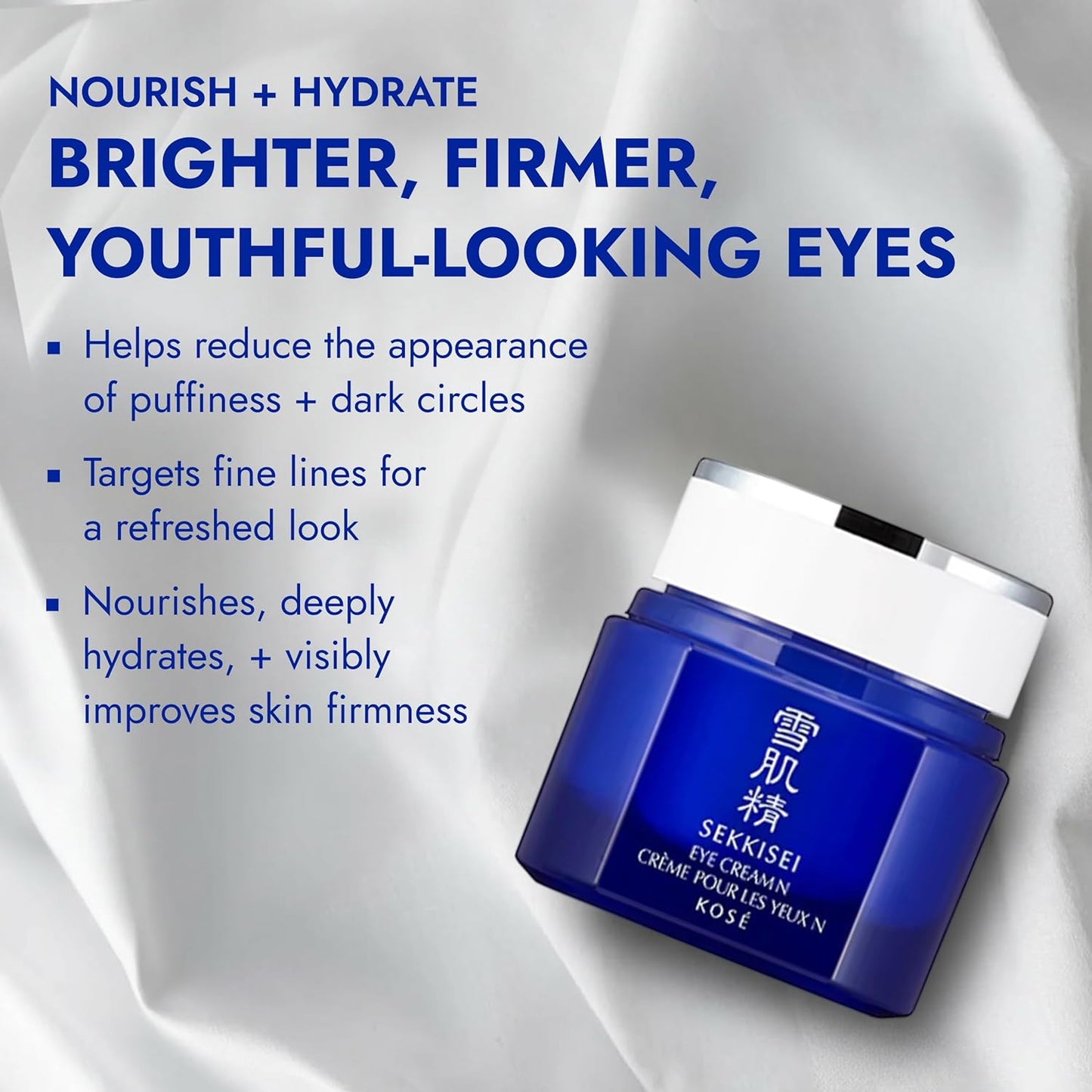 SEKKISEI Eye Cream - Ceramide & Collagen Boosting Moisturizer | 0.07 Ounce for Youthful Skin