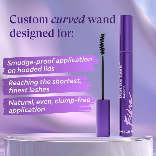Fièra Best for Lash™ Mascara for Women Over 40 - Volumizing & Lengthening Peptide Formula, Brown