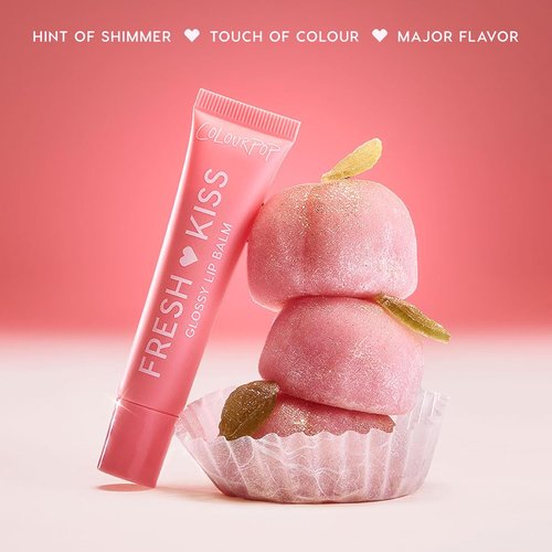 ColourPop Fresh Kiss Glossy Lip Balm - Hydrating Peptide-Enriched Formula - Pearlescent Shimmer - Vegan + Cruelty-Free - Peach Mochi (0.49 oz)