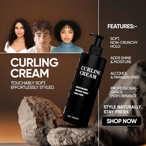 Pacinos Curling Cream - All-Day Moisturizing Cream for Curly Hair | Gentle Formula