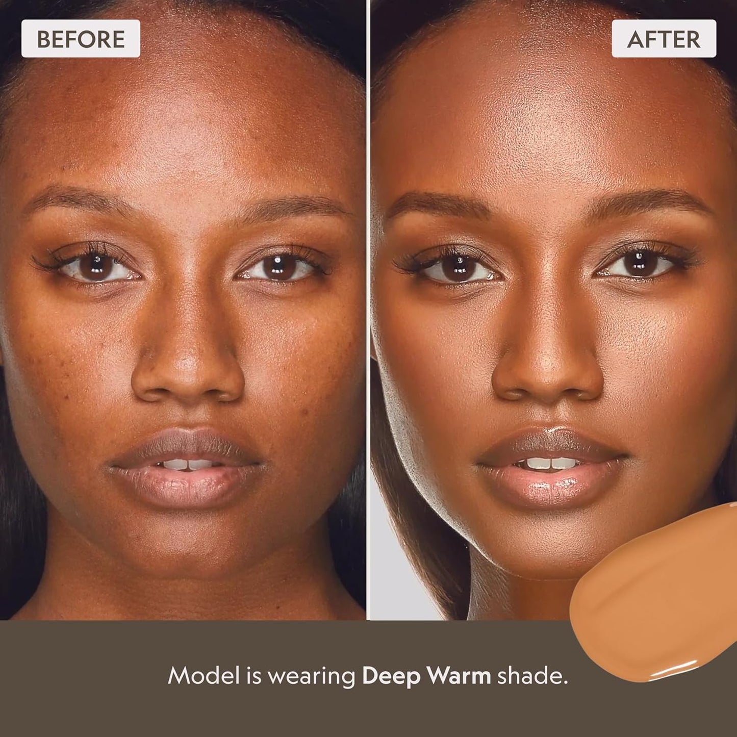 YENSA Skin on Skin BC Foundation Makeup - Full Coverage CC & BB Cream with SPF 40 - Deep Warm (1 oz)