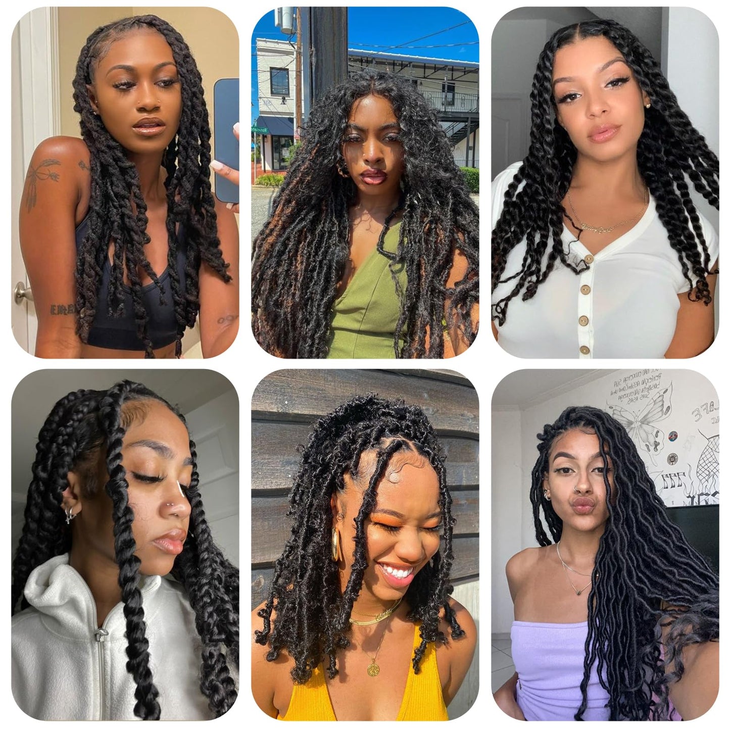 3 Packs Marley Twist Braiding Hair 18 inch Pre Separated Springy Afro Twist Hair for Pre Fluffed Spring Synthetic Soft Locs Curly Extensions Black Women (18inch, 1b-3)