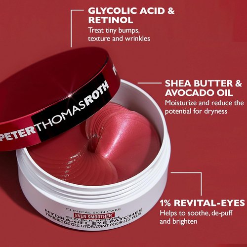 Peter Thomas Roth | Even Smoother™ Glycolic Retinol Eye Patches - Treat Fine Lines & Texture, 30 Patches