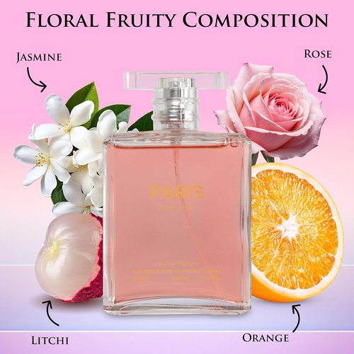 NovoGlow Paris Eau de Parfum Spray for Her - Long-Lasting Women's Fragrance | 3.4 Oz Bottle, Perfect Gift for Any Occasion