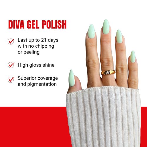 DND Gel Polish Set - Coquette Collection | UV/LED Gel & Air Dry Nail Lacquer Duo - 104 Peppermint Marshmallow, 0.5 Fl Oz