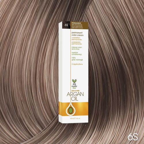 One N' Only Permanent Hair Color - Argan Oil Infused Hair Dye for Rich Tones & Gray Coverage - 6S Dark Sand Blonde (3 oz)