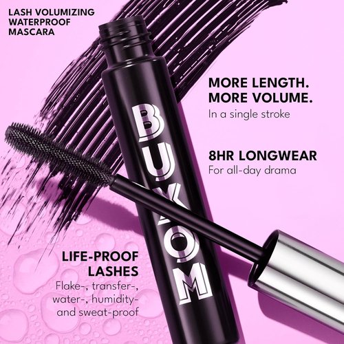 BUXOM Lash Volumizing Mascara - Up to 3X Volume & Lengthening Formula | Cruelty-Free, Black