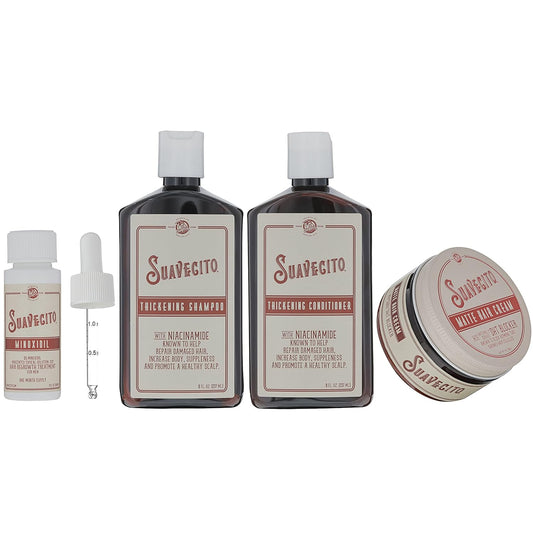 Suavecito Hair Loss Treatment Kit - Minoxidil 5% & Biotin Shampoo for Thicker, Fuller Hair