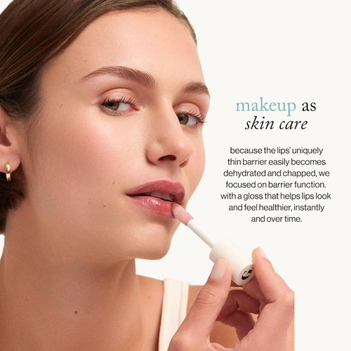 Goop Beauty Hydra-Barrier Gel Gloss - Hydrating Lip Gloss with Hyaluronic Acid & Vitamin E | Sheer Petal Pink - 0.13 oz