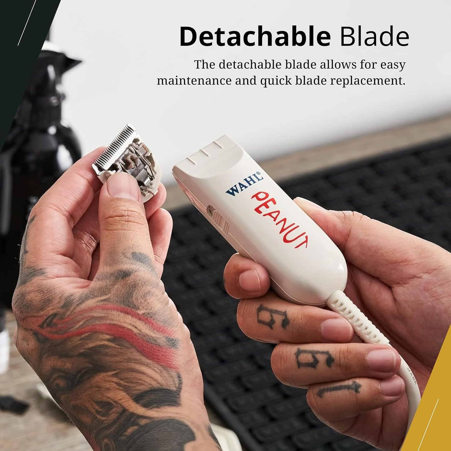 Wahl Professional Peanut Trimmer - Compact & Lightweight Grooming Tool with 4 Guides & Accessories