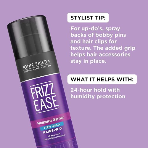 John Frieda Frizz-Ease Hair Spray - Moisture Barrier for Smooth, Frizz-Free Hair | 2 Oz