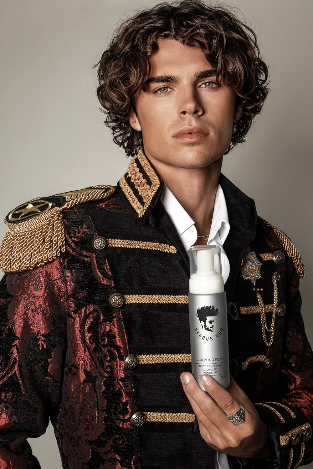 Avenue Man Sculpting Foam - 7 Oz Frizz Control & Firm Hold Hair Mousse for Men | No Crunch, Clean Texture