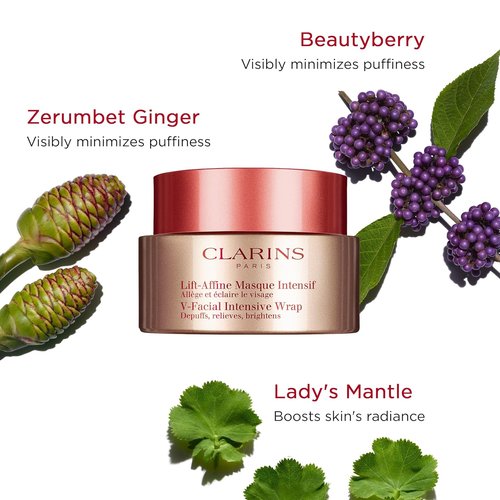 Clarins V-Facial Intensive Wrap Face Mask - Award-Winning Contouring Mask | Reduces Puffiness & Swelling | 2.5 Oz