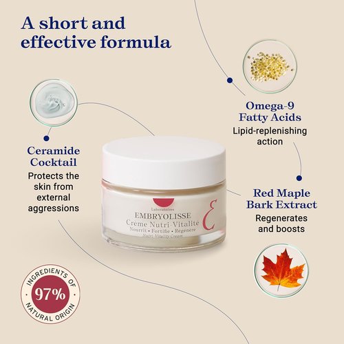 Embryolisse Nutri-Vitality Face Cream - Age-Defying Moisturizer for Mature Skin | 1.69 Fl Oz