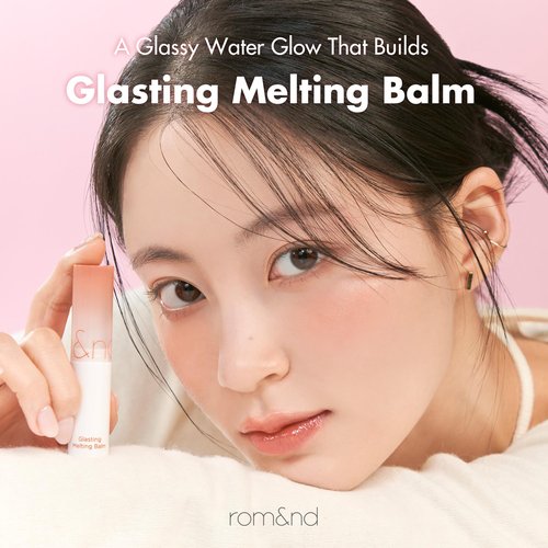 rom&nd GLASTING MELTING BALM #11 Buffy Coral | K-Beauty Hydrating Lip Tint for Glass Skin Lips | Non-Sticky, Plumping Water-Gloss Balm for Natural, Radiant Shine & All-Day Comfort