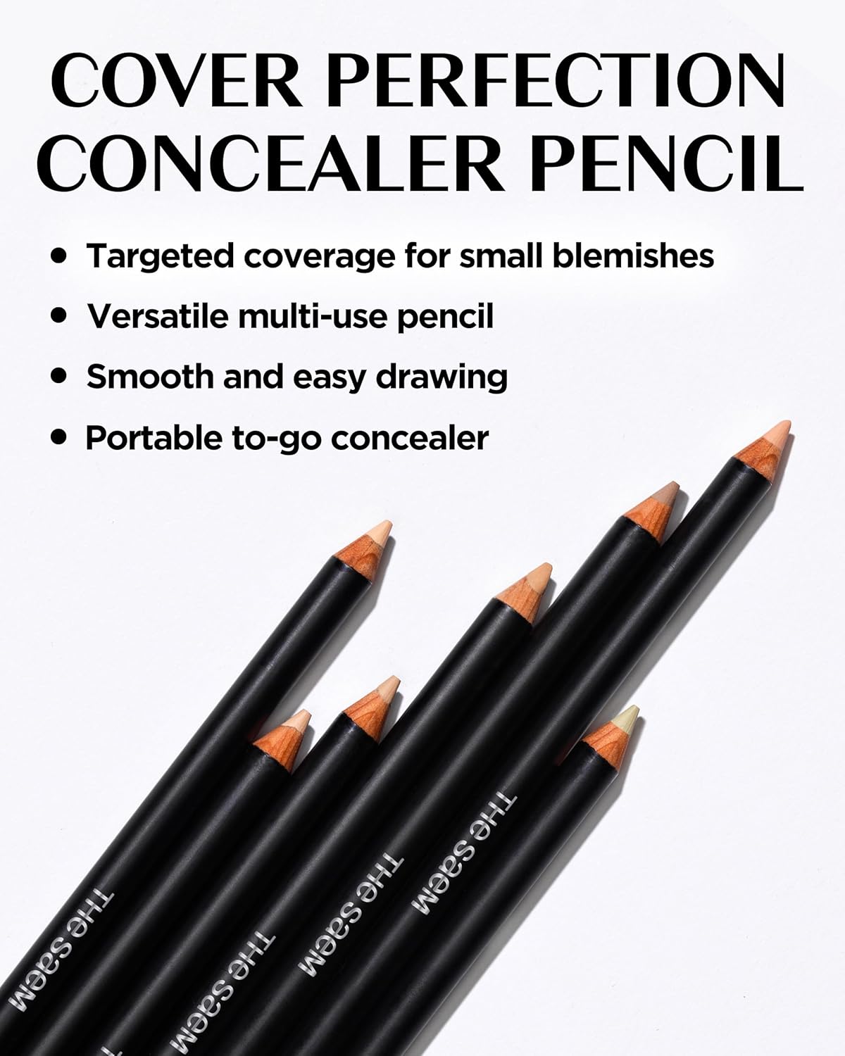 THESAEM Cover Perfection Concealer Pencil - 0.04oz Slim Multi-Use for Blemishes & Dark Circles | 1.5 Natural Beige