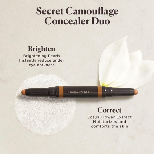 Laura Mercier Secret Camouflage Concealer Duo - Brighten & Correct, Full Coverage for Face & Under Eyes