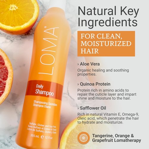 LOMA Daily Shampoo - Nourishing Formula for Healthy Hair | 33 Ounce (Liter)
