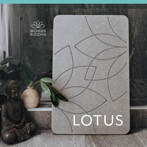 Houseify Wonder Buddah Stone Bath Mat (Lotus)