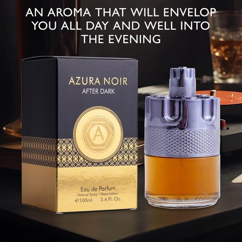 Azura Noir After Dark Eau De Parfum for Men - Long-Lasting Woody Spicy Fragrance - 100ml Elegant Bottle