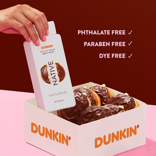 Native Body Wash - Dunkin Boston Kreme Scent | Naturally Derived Ingredients | Sulfate & Paraben Free | 18 oz