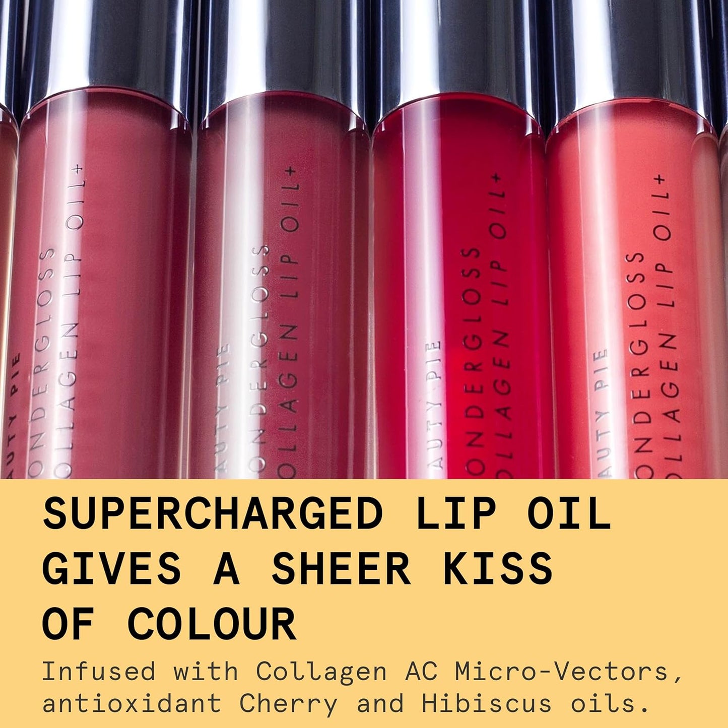 Beauty Pie Wondergloss Collagen Lip Oil - Hydrating & Plumping Non-Sticky Gloss with Cherry & Hibiscus | 0.13 fl oz