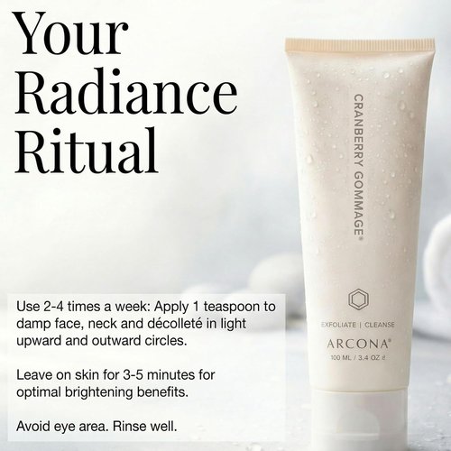 ARCONA Cranberry Gommage - Purifying Face Scrub to Exfoliate & Unclog Pores | Brighten & Resurface Skin - 3.4 oz