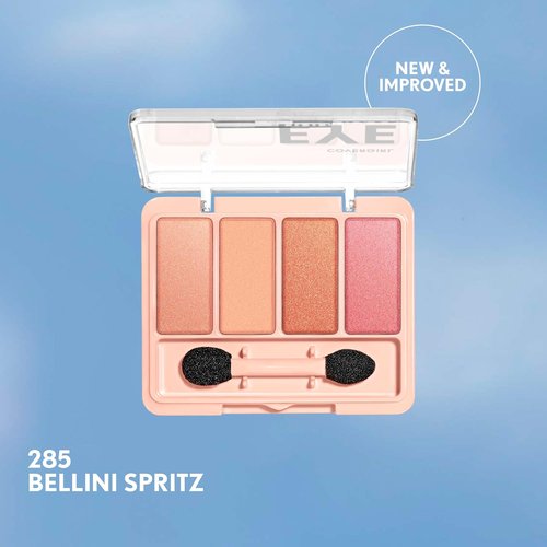 Covergirl Eye Enhancer Eyeshadow Quad - Bellini Spritz | Easy to Wear, Clean & Vegan, Talc-Free, 0.19oz