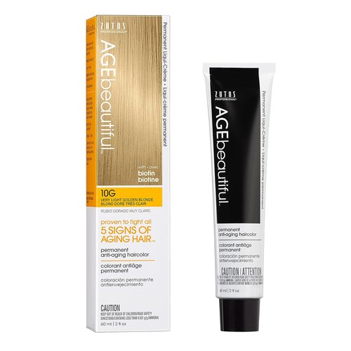 AGE beautiful Permanent Hair Color Dye Liqui Creme | 100% Gray Coverage | Anti-Aging Haircolor | Biotin for Thicker, Fuller Hair | Professional Salon Coloring