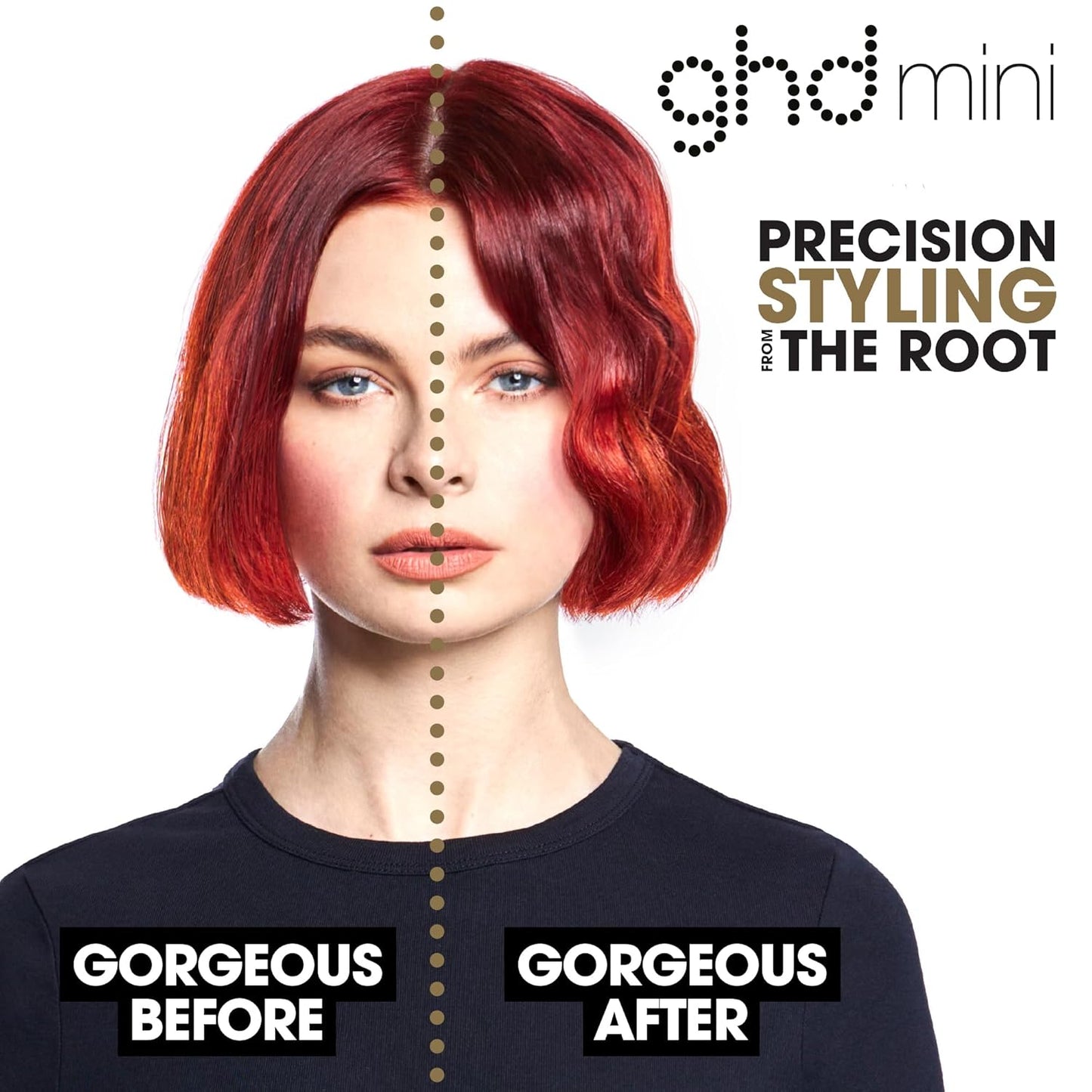 GHD Gold Flat Iron Hair Straightener - Professional Ceramic Tool for Stronger Hair & Color Protection